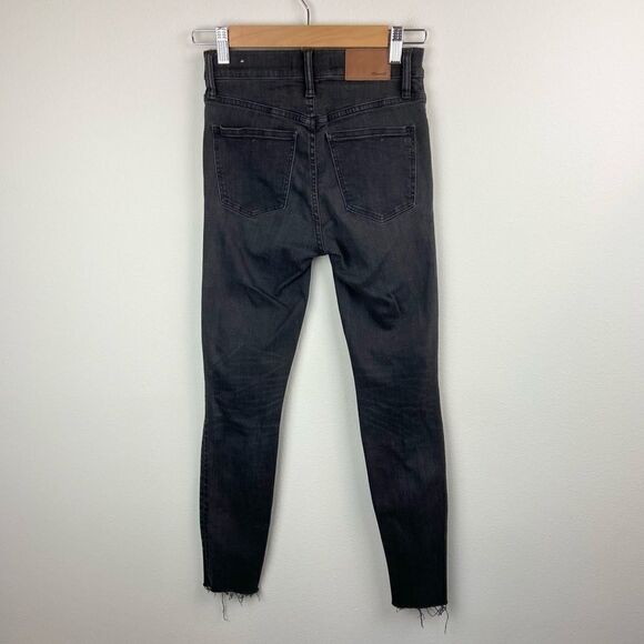 Madewell 9” High-Rise Skinny Distressed Raw Edge Jeans - Picture 6 of 8